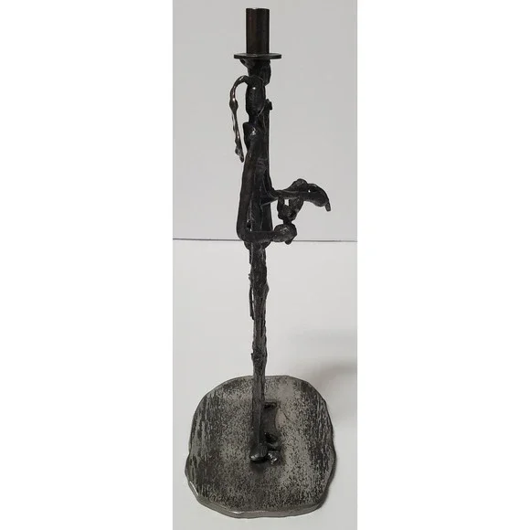 John McPhail Wedding Sculpture Scotland Metal Bride & Groom Top Hat Veil Flowers - Picture 4 of 9